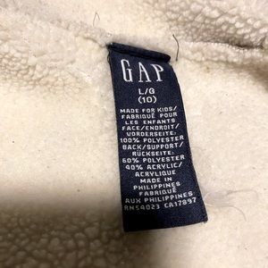 Gap kids faux leather shearling jacket for a 9-10yo